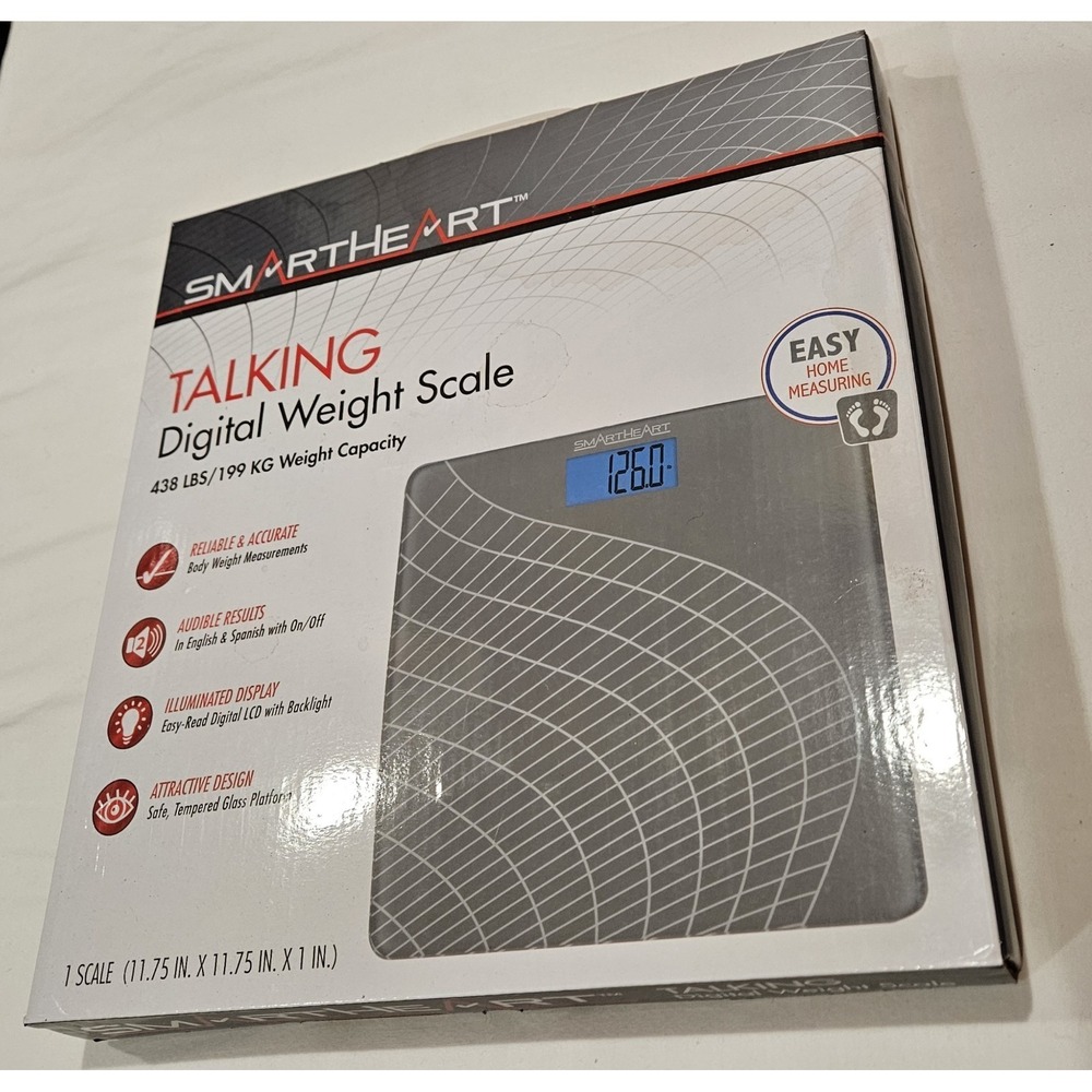 Smartheart Talking Digital Weight Scale  w backlit display NEW